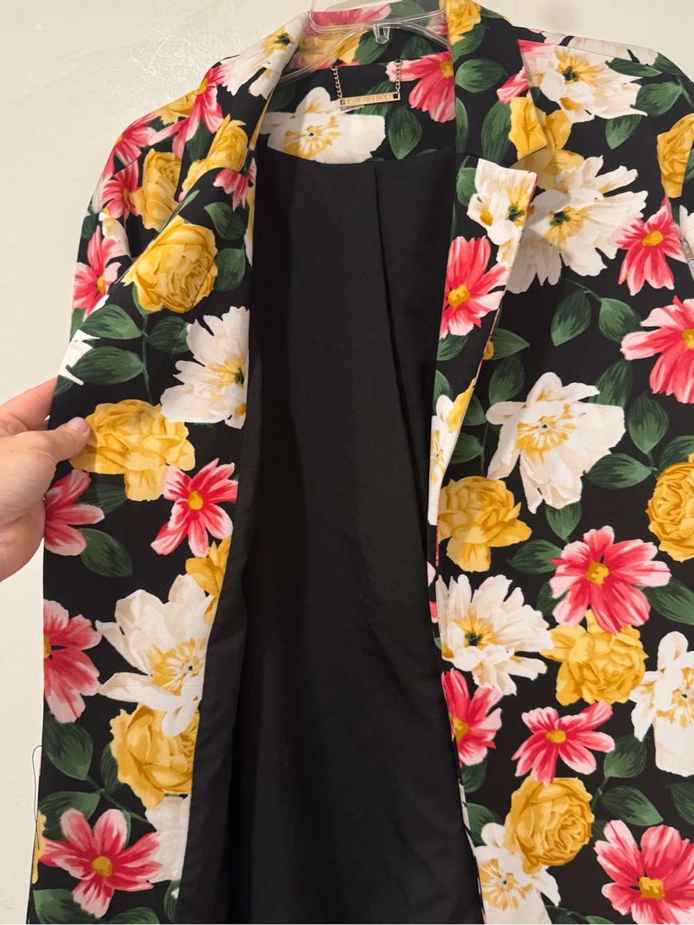 EUC Tahari Floral Open Front Blazer Duster Jacket | Size Large - Picture 5 of 8